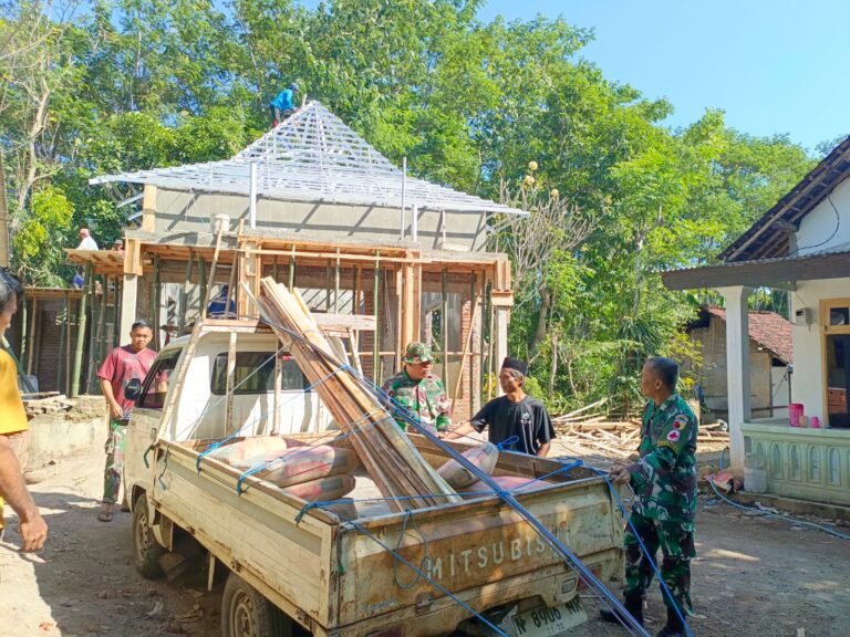 Pembangunan Mushola Program TMMD Tanpa Hambatan, Duk